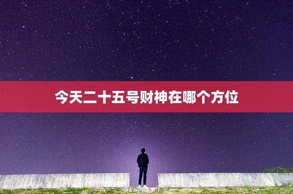 今天二十五号财神在哪个方位