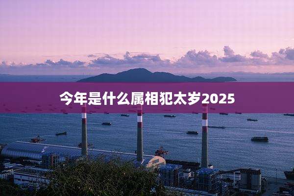 今年是什么属相犯太岁2025
