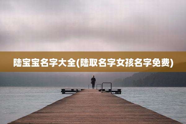 陆宝宝名字大全(陆取名字女孩名字免费)