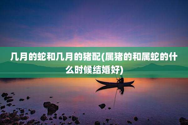 几月的蛇和几月的猪配(属猪的和属蛇的什么时候结婚好)