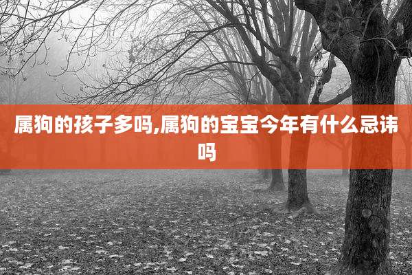 属狗的孩子多吗,属狗的宝宝今年有什么忌讳吗