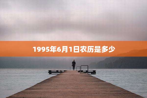 1995年6月1日农历是多少