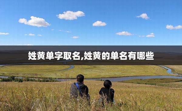 姓黄单字取名,姓黄的单名有哪些