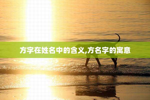 方字在姓名中的含义,方名字的寓意