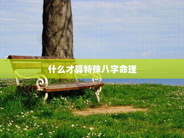 什么才算特殊八字命理