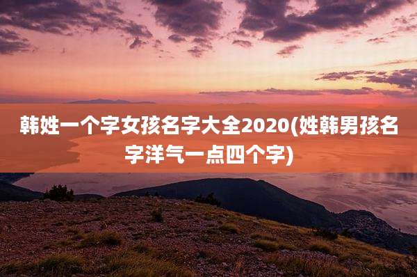 韩姓一个字女孩名字大全2020(姓韩男孩名字洋气一点四个字)