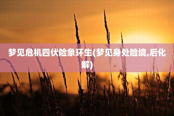 梦见危机四伏险象环生(梦见身处险境,后化解)