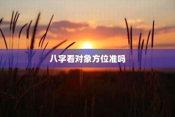 八字看对象方位准吗