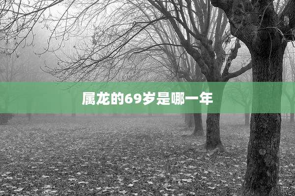 属龙的69岁是哪一年