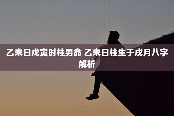 乙未日戊寅时柱男命 乙未日柱生于戌月八字解析