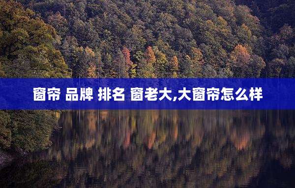 窗帘 品牌 排名 窗老大,大窗帘怎么样