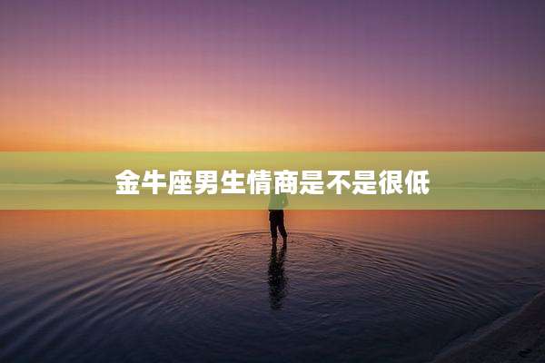 金牛座男生情商是不是很低