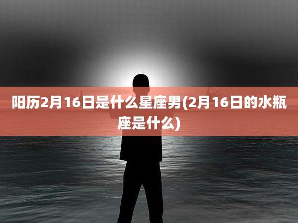 阳历2月16日是什么星座男(2月16日的水瓶座是什么)