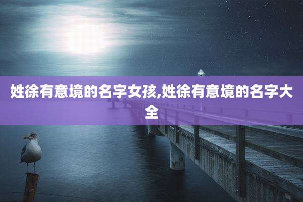姓徐有意境的名字女孩,姓徐有意境的名字大全
