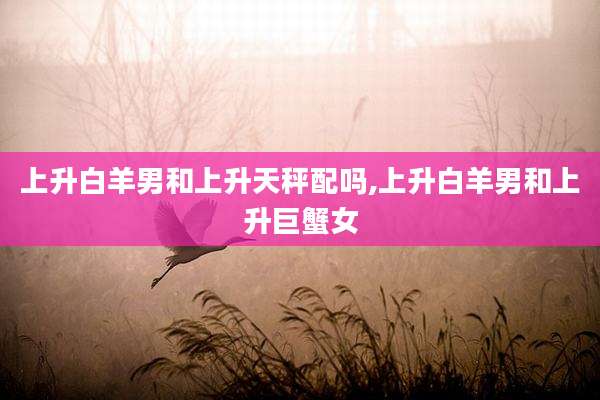 上升白羊男和上升天秤配吗,上升白羊男和上升巨蟹女