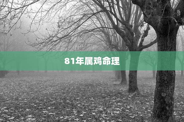 81年属鸡命理