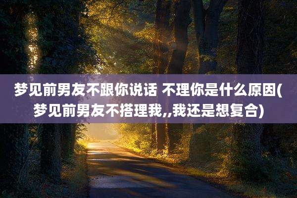 梦见前男友不跟你说话 不理你是什么原因(梦见前男友不搭理我,,我还是想复合)