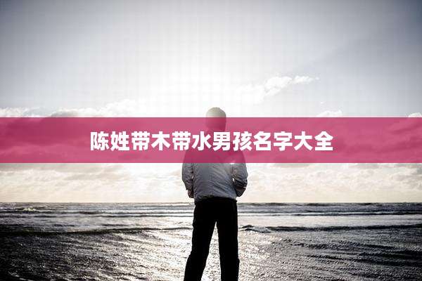 陈姓带木带水男孩名字大全