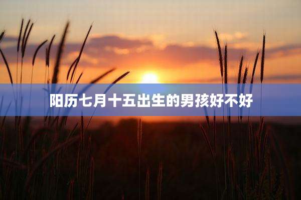 阳历七月十五出生的男孩好不好