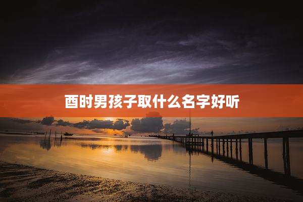 酉时男孩子取什么名字好听