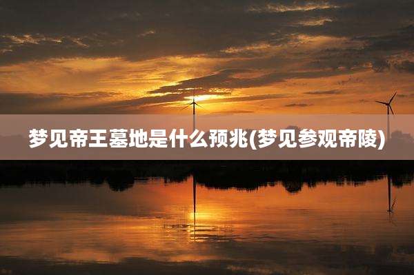 梦见帝王墓地是什么预兆(梦见参观帝陵)