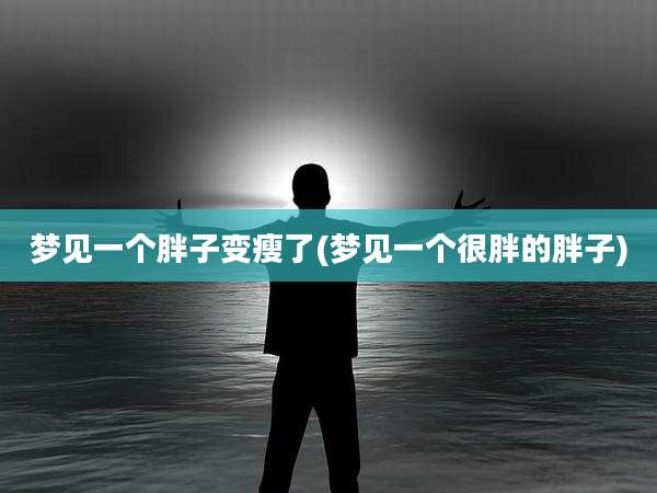 梦见一个胖子变瘦了(梦见一个很胖的胖子)