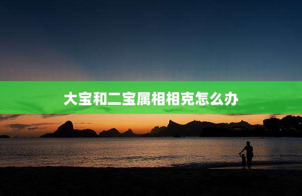 大宝和二宝属相相克怎么办