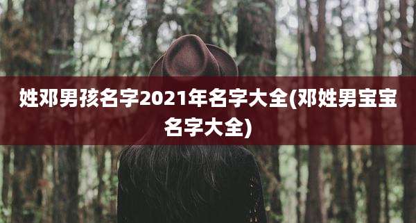 姓邓男孩名字2021年名字大全(邓姓男宝宝名字大全)