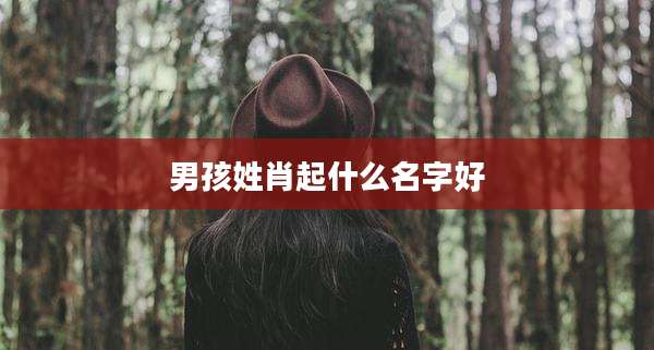 男孩姓肖起什么名字好