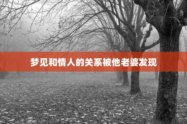 梦见和情人的关系被他老婆发现