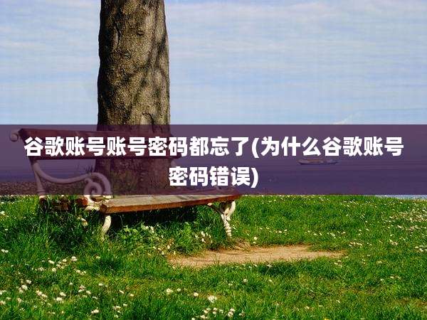 谷歌账号账号密码都忘了(为什么谷歌账号密码错误)