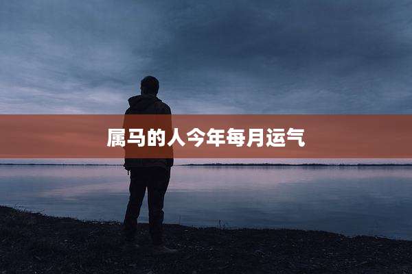 属马的人今年每月运气