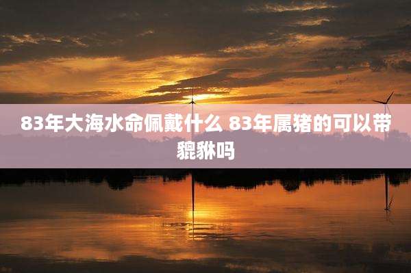 83年大海水命佩戴什么 83年属猪的可以带貔貅吗