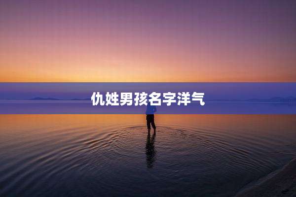 仇姓男孩名字洋气
