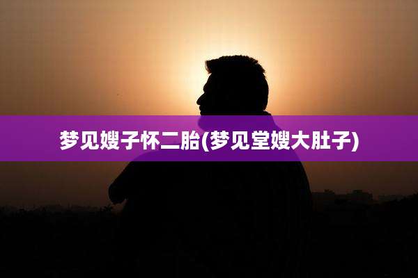 梦见嫂子怀二胎(梦见堂嫂大肚子)