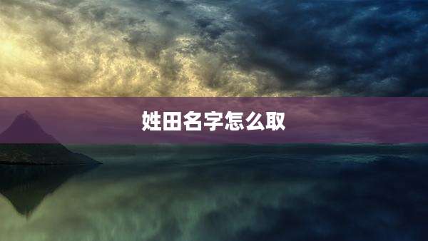姓田名字怎么取