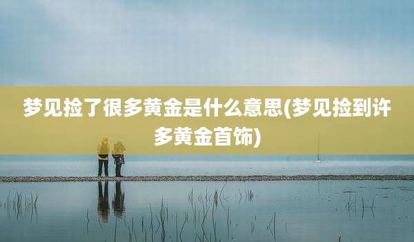 梦见捡了很多黄金是什么意思(梦见捡到许多黄金首饰)