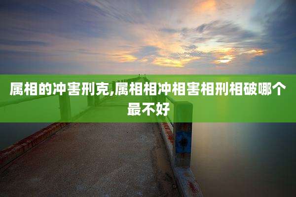 属相的冲害刑克,属相相冲相害相刑相破哪个最不好