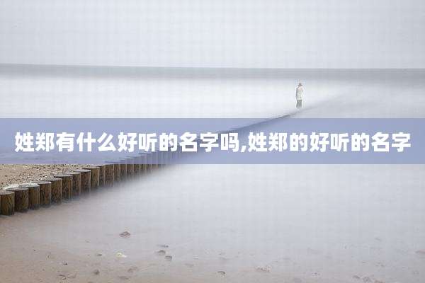 姓郑有什么好听的名字吗,姓郑的好听的名字