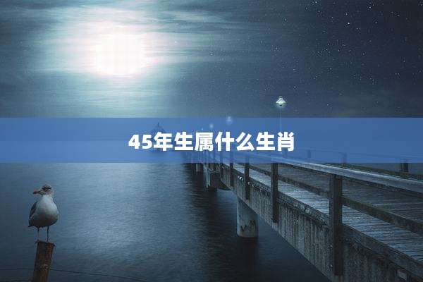 45年生属什么生肖