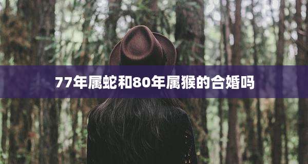 77年属蛇和80年属猴的合婚吗