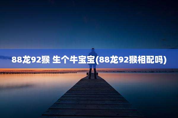 88龙92猴 生个牛宝宝(88龙92猴相配吗)