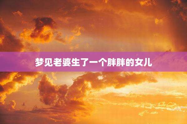 梦见老婆生了一个胖胖的女儿