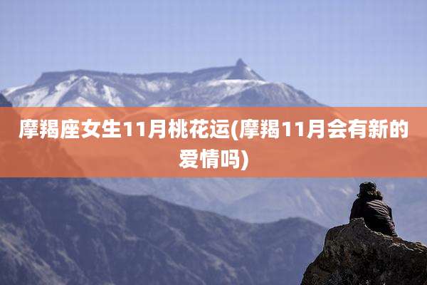 摩羯座女生11月桃花运(摩羯11月会有新的爱情吗)