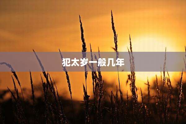 犯太岁一般几年