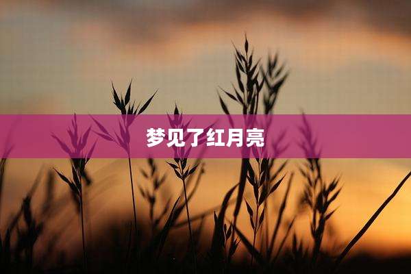 梦见了红月亮