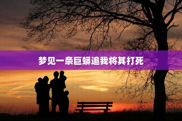 梦见一条巨蟒追我将其打死