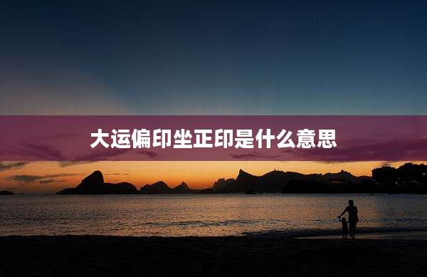 大运偏印坐正印是什么意思