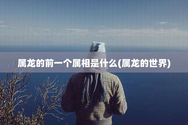 属龙的前一个属相是什么(属龙的世界)