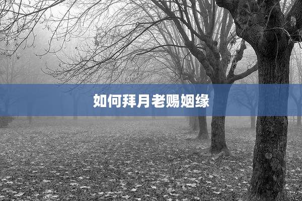 如何拜月老赐姻缘